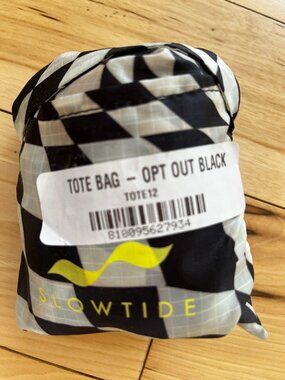 Slow Tide nylon tote bag in opt out black NWT